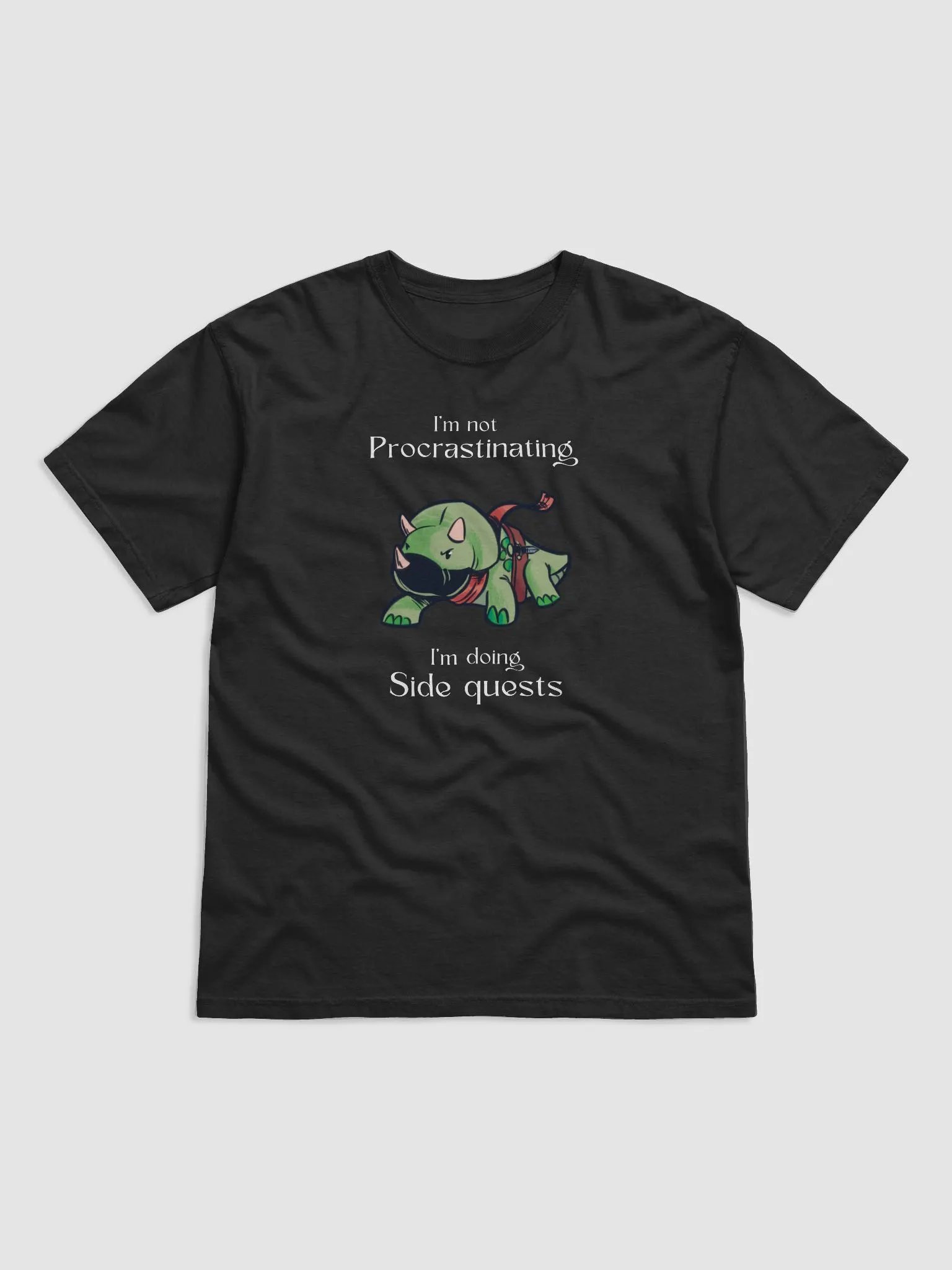 Dinosaur Thief in DND 'Side Quests' T-Shirt - Fantasy RPG Apparel product image (1)