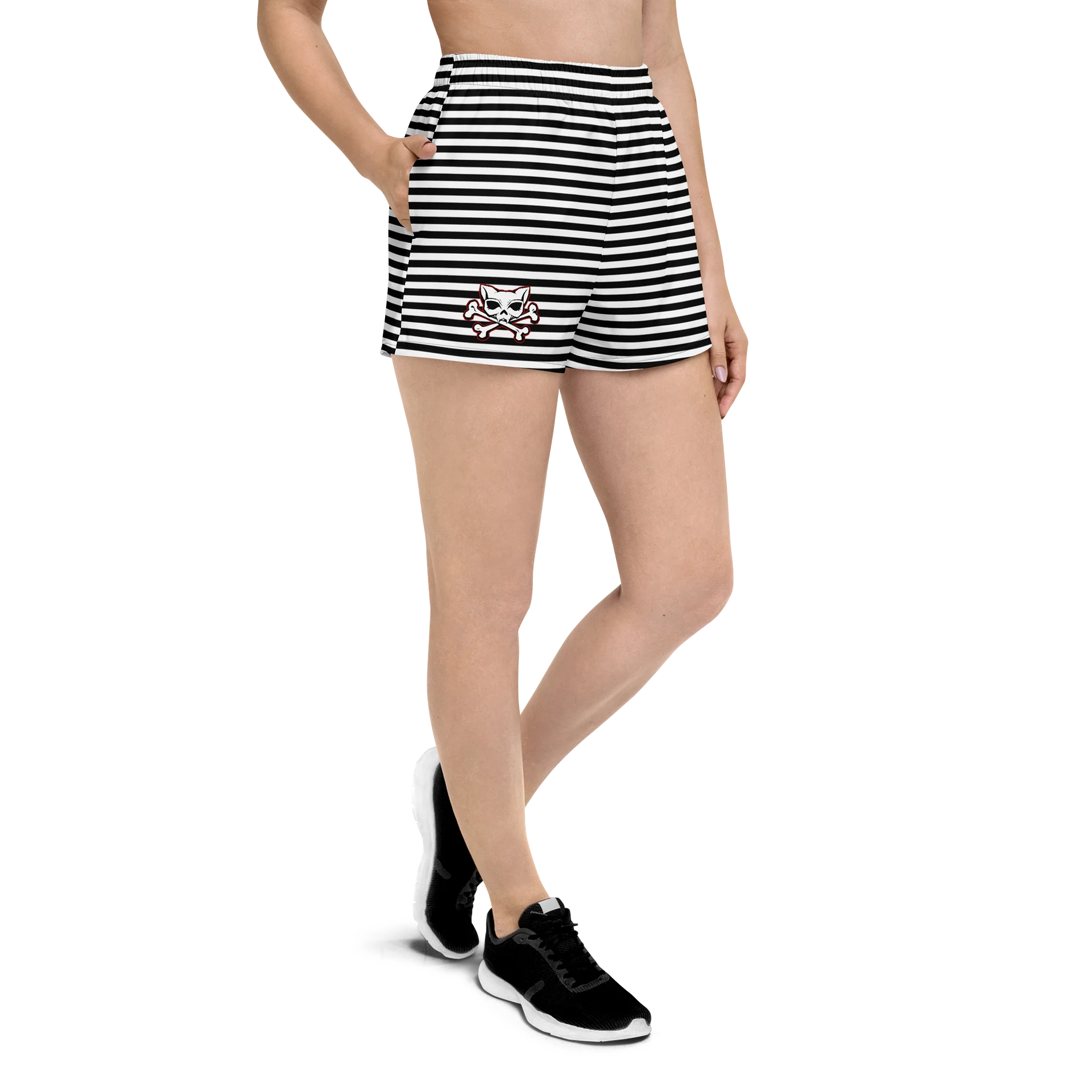 Black and White Stripped Shorts product image (3)