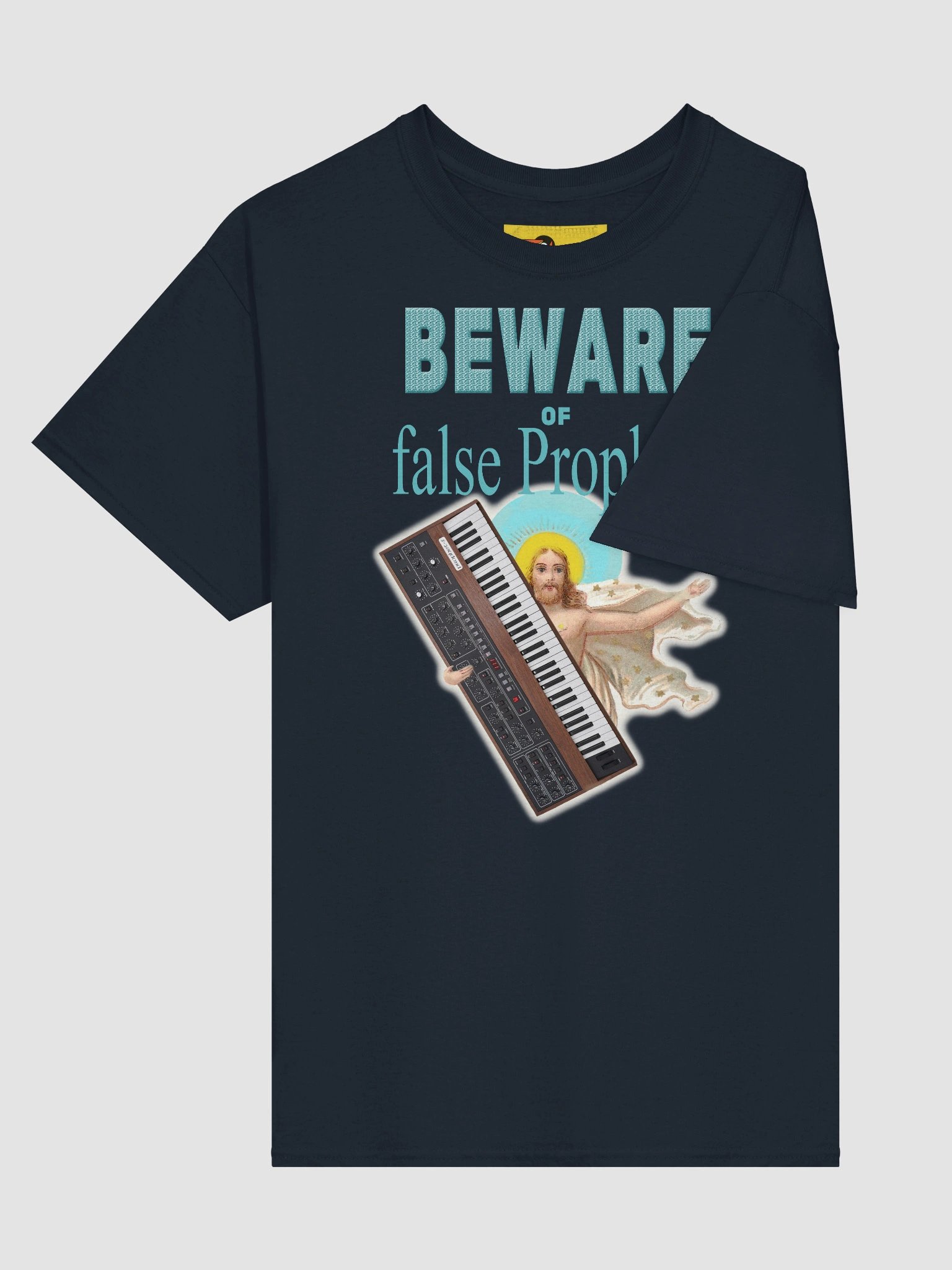 Beware of false PROPHETS! classic synth Tribute by Frank Fonik, Techno EDM Unisex t-shirt product image (3)