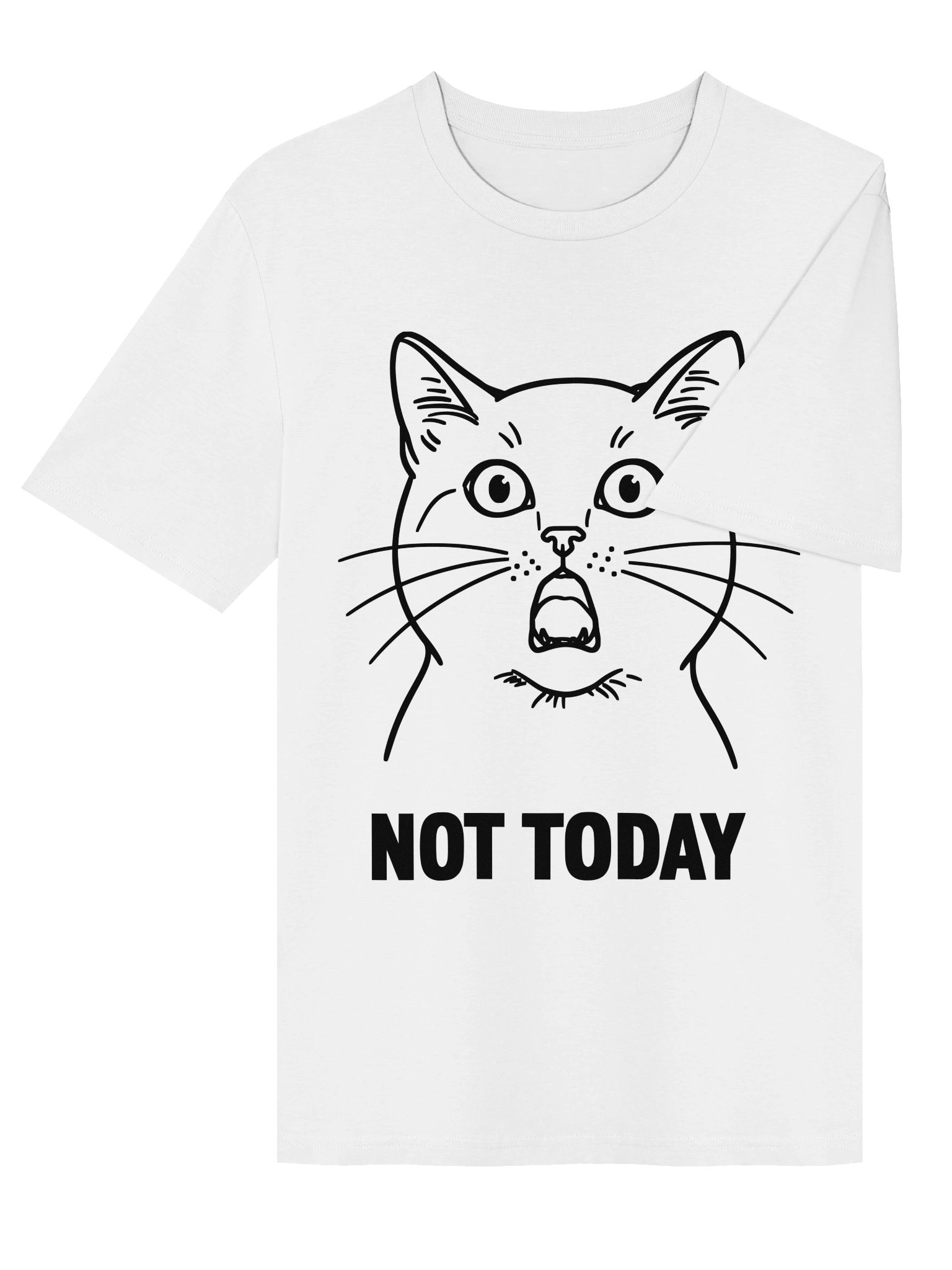Black Cat Not Today – Light Colors | Stanley/Stella Unisex Organic T-Shirt product image (7)