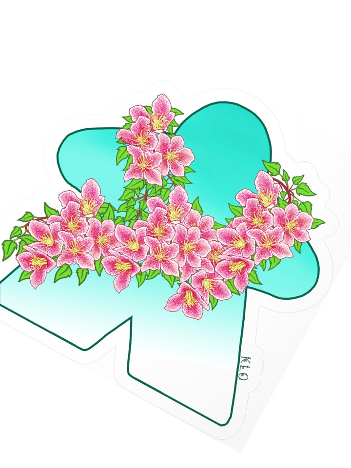 Spring Flower Meeple Sticker product image (2)