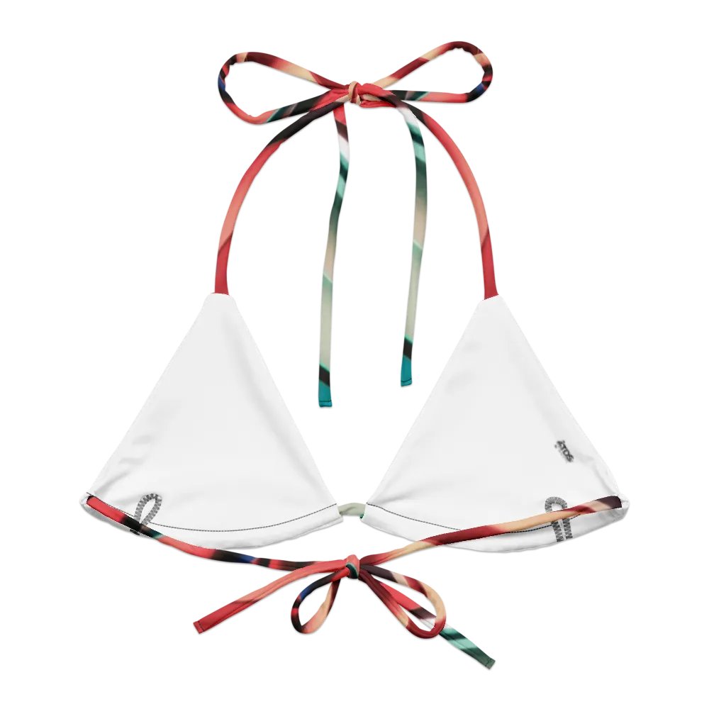 TDS Music Recycled Padded String Bikini Top in Abstract Colors (2XS-6XL) product image (4)