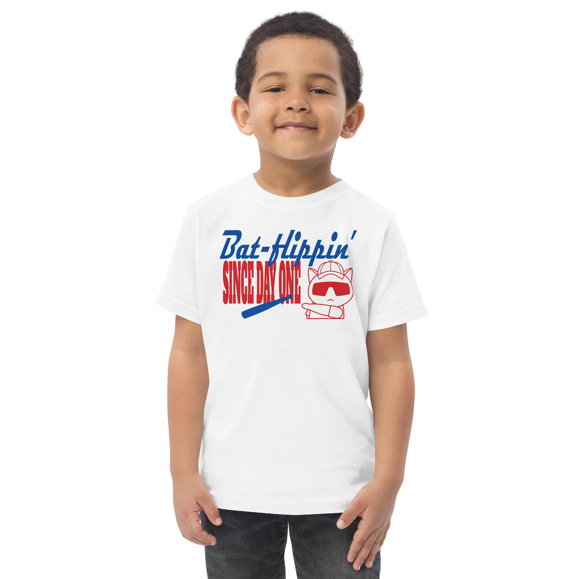 Baseball Cat (Bat-flippin' Since Day One) - Toddler T-shirt product image (1)