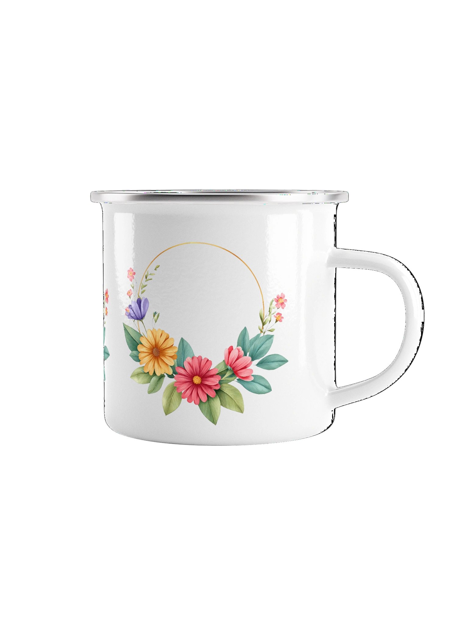 Flowers A Enamel Mug product image (1)