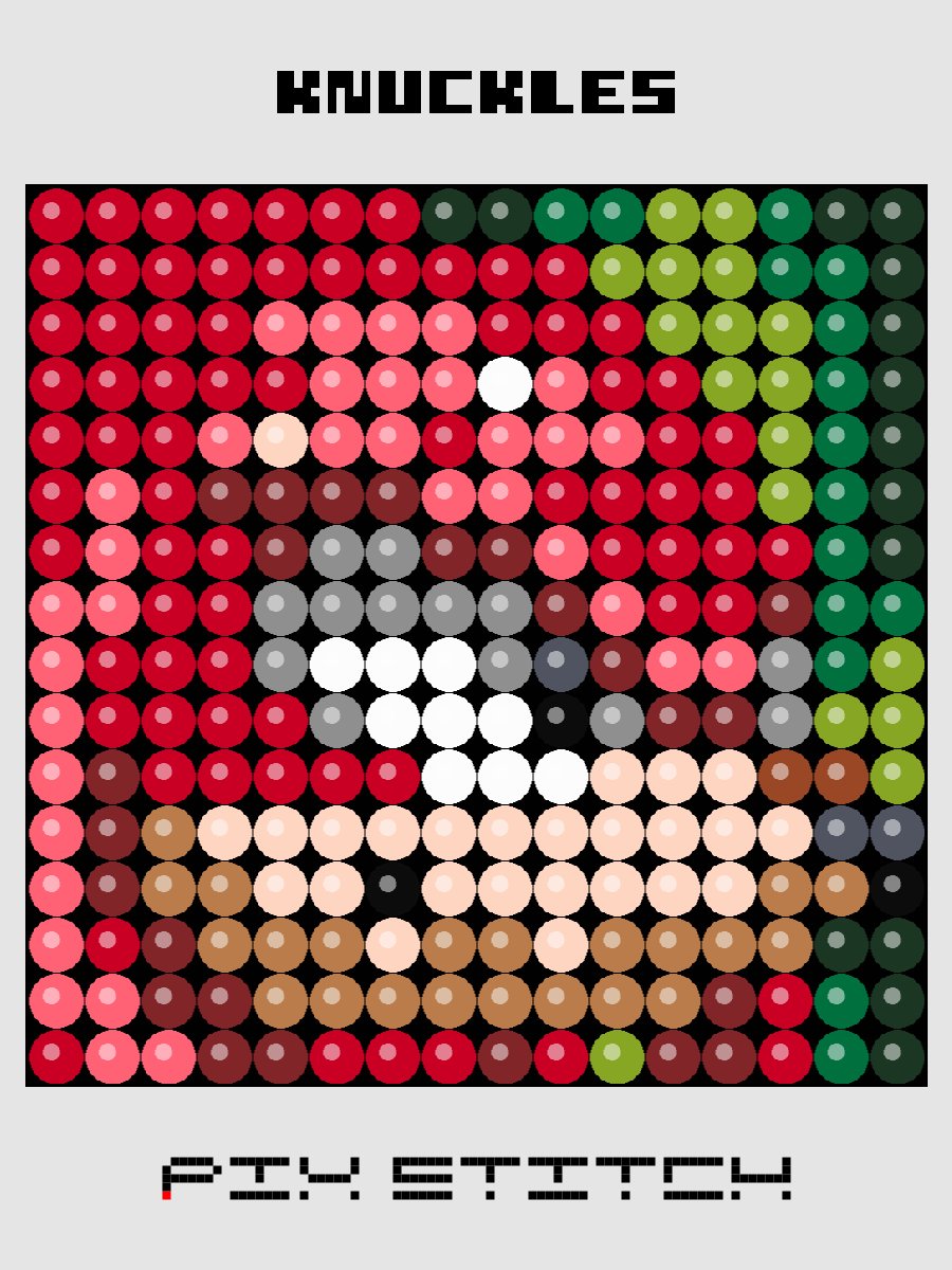 Knuckles Pixel Art product image (1)