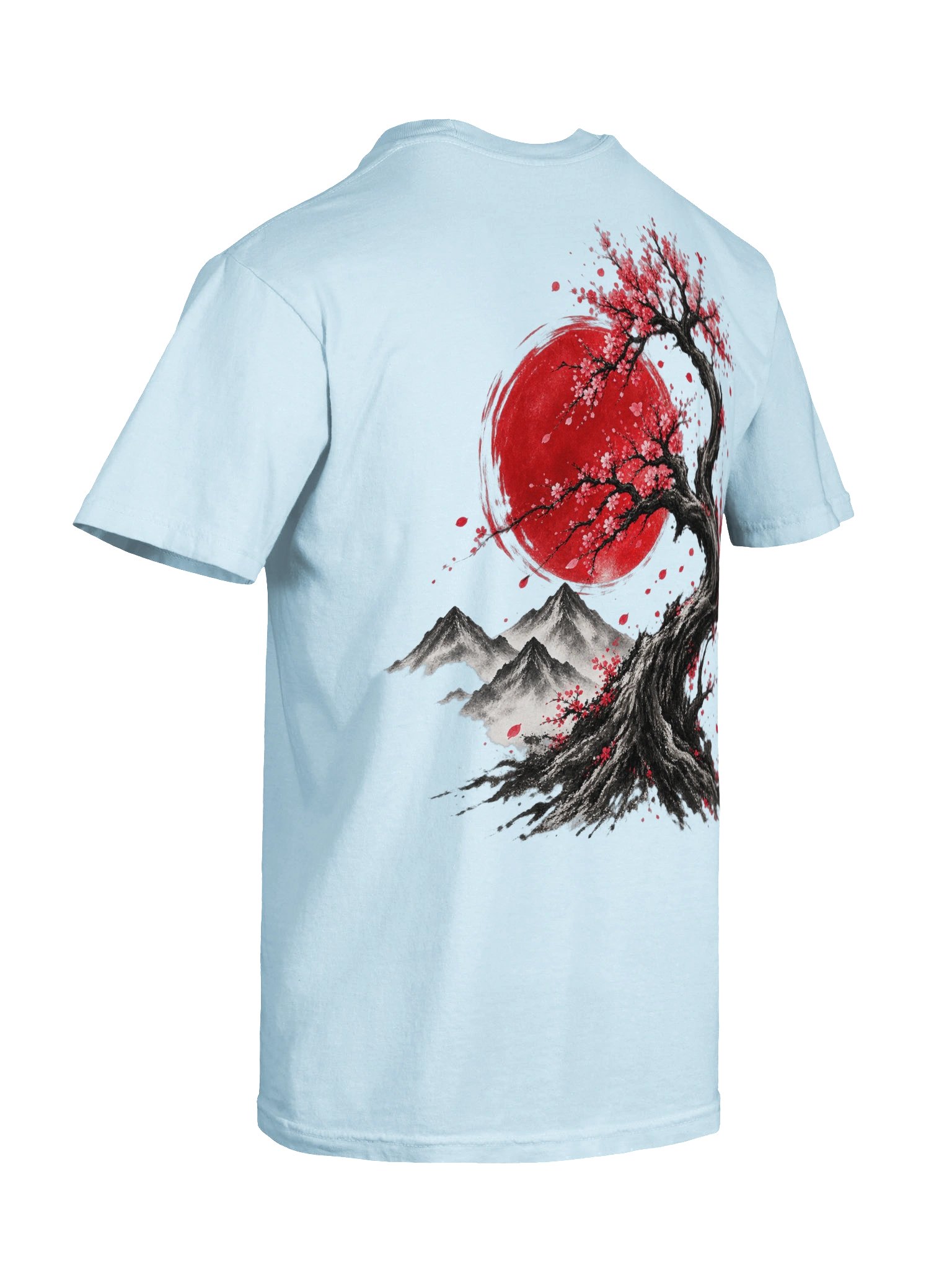 Japanese Crane & Cherry Blossom Double-Sided T-Shirt | Japanese Aesthetic Graphic Tee product image (9)