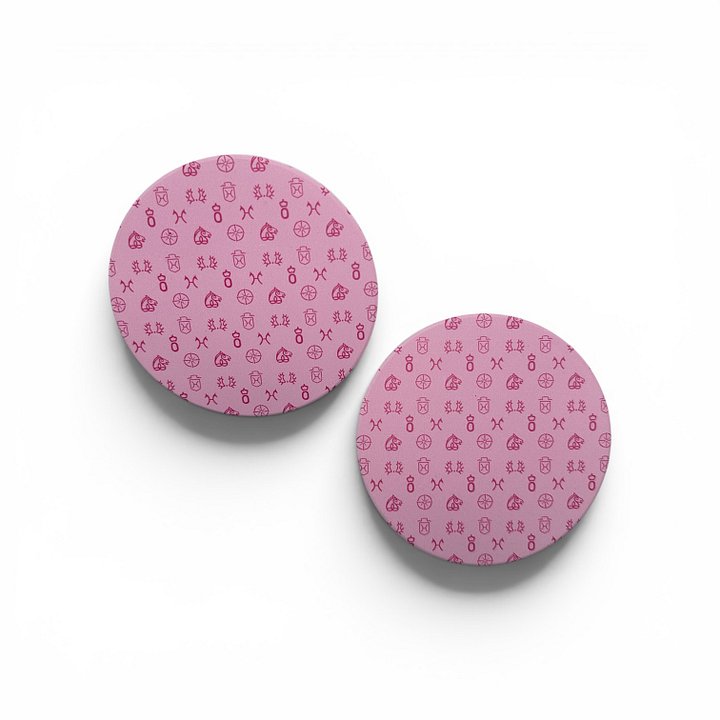 Ceramic Coaster Set of 4 | Warmblood Brands in Pink product image (1)
