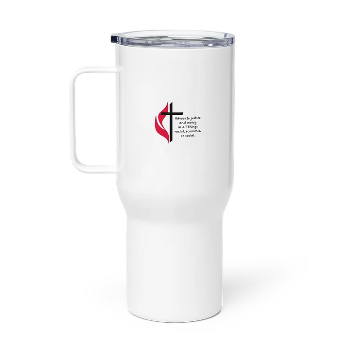 Advocate Justice and Mercy travel mug product image (1)