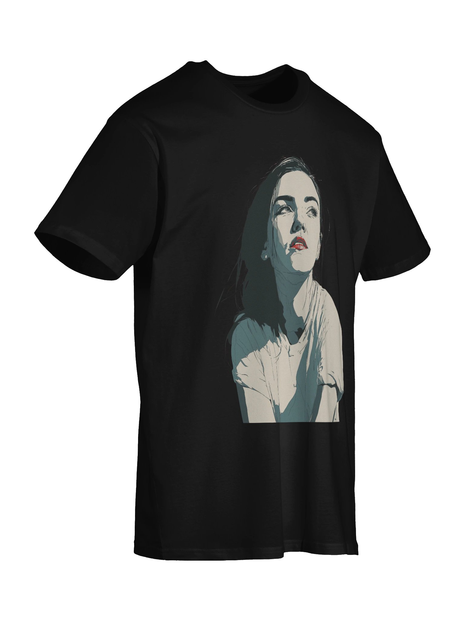 Starlit Gaze – Minimalist Portrait Tee product image (26)
