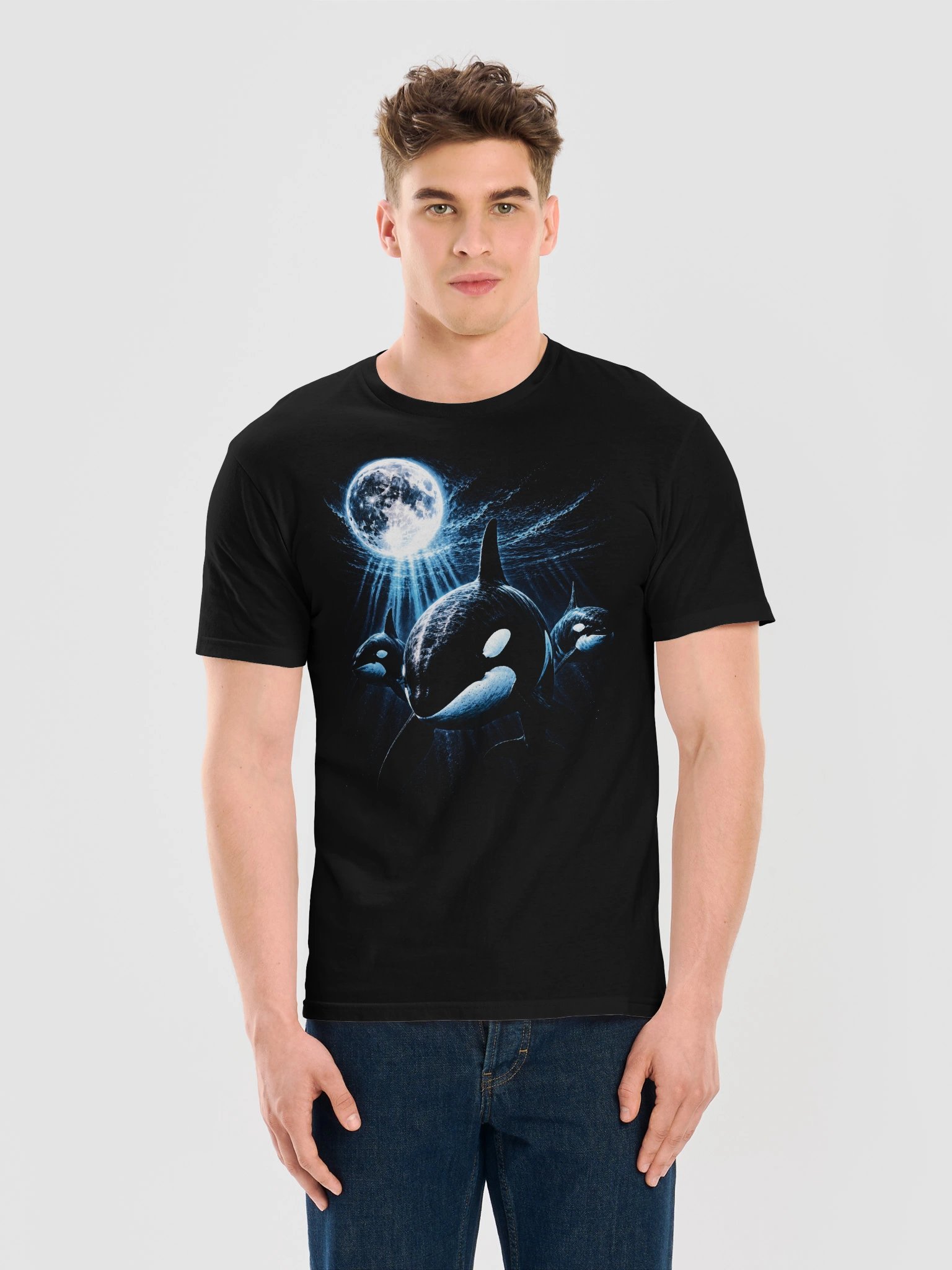 Orca Howling Moon Tshirt | Legendary Wildlife Shirt product image (6)