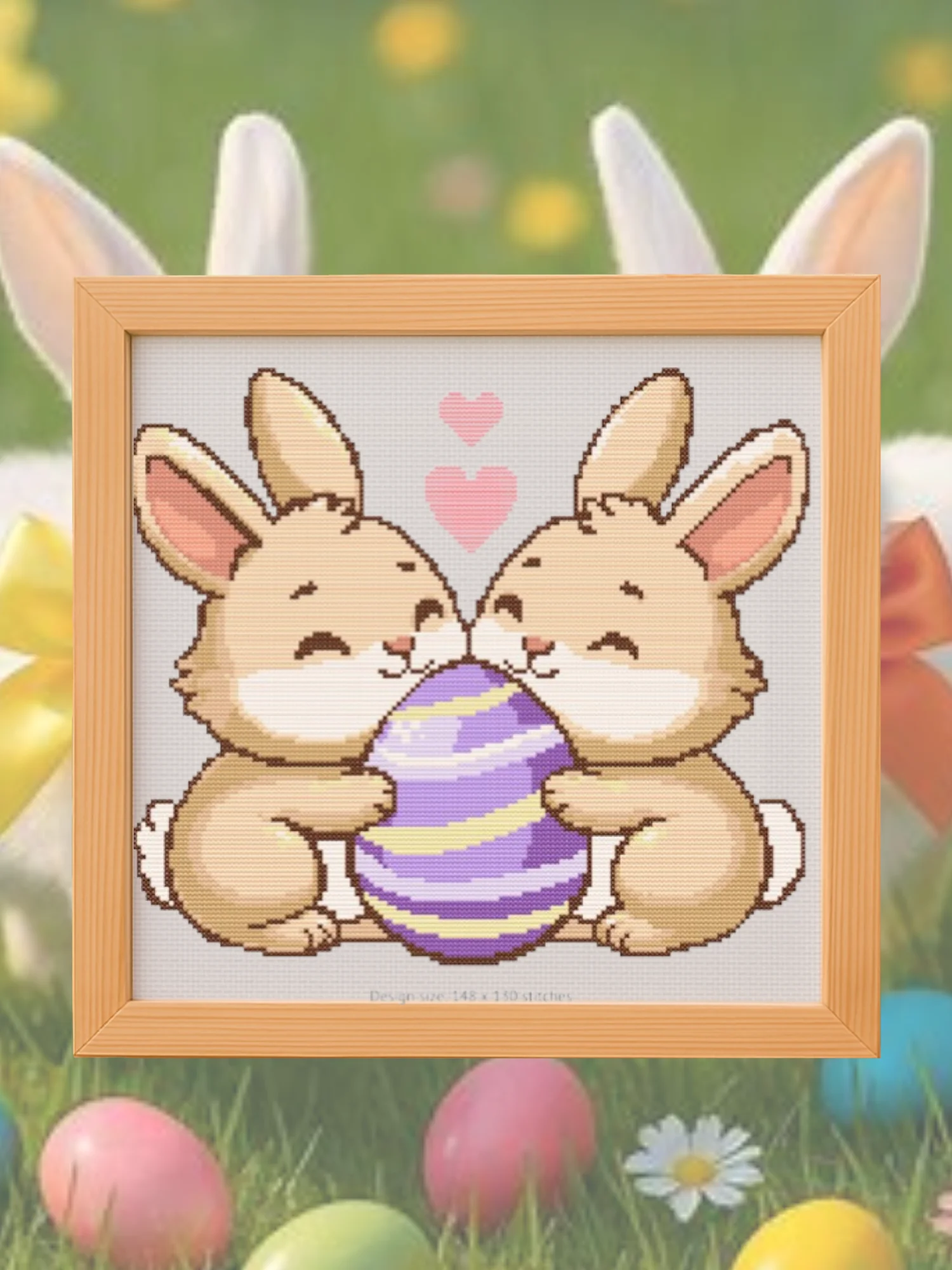 Easter Bunny Duo Cross Stitch Pattern product image (1)