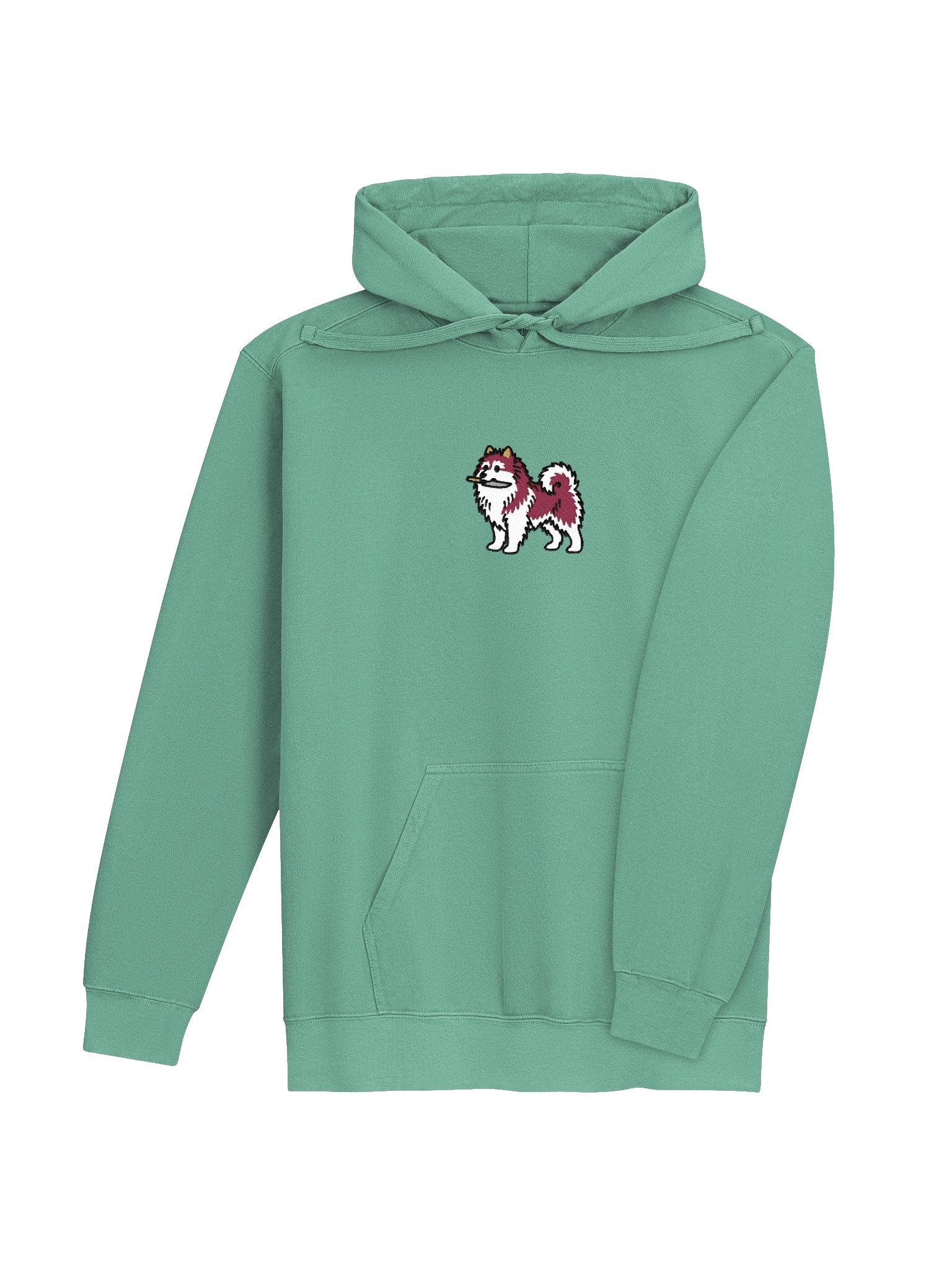 Funny Chibi-Style Alaskan Malamute(Red & White) Embroidered Premium Hoodie product image (44)
