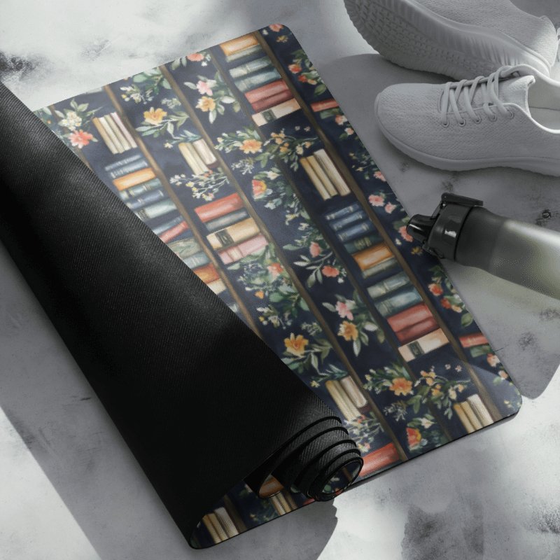 Bookshelf and Plants Yoga Mat by Treasure Pie product image (2)
