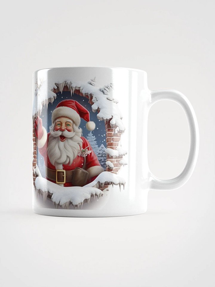 Chimney Surprise Santa 3D Christmas Mug - Magical Double-Sided Design product image (1)