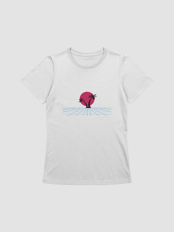 Retro Sunset Palm Trees Women's Relaxed T-Shirt product image (1)