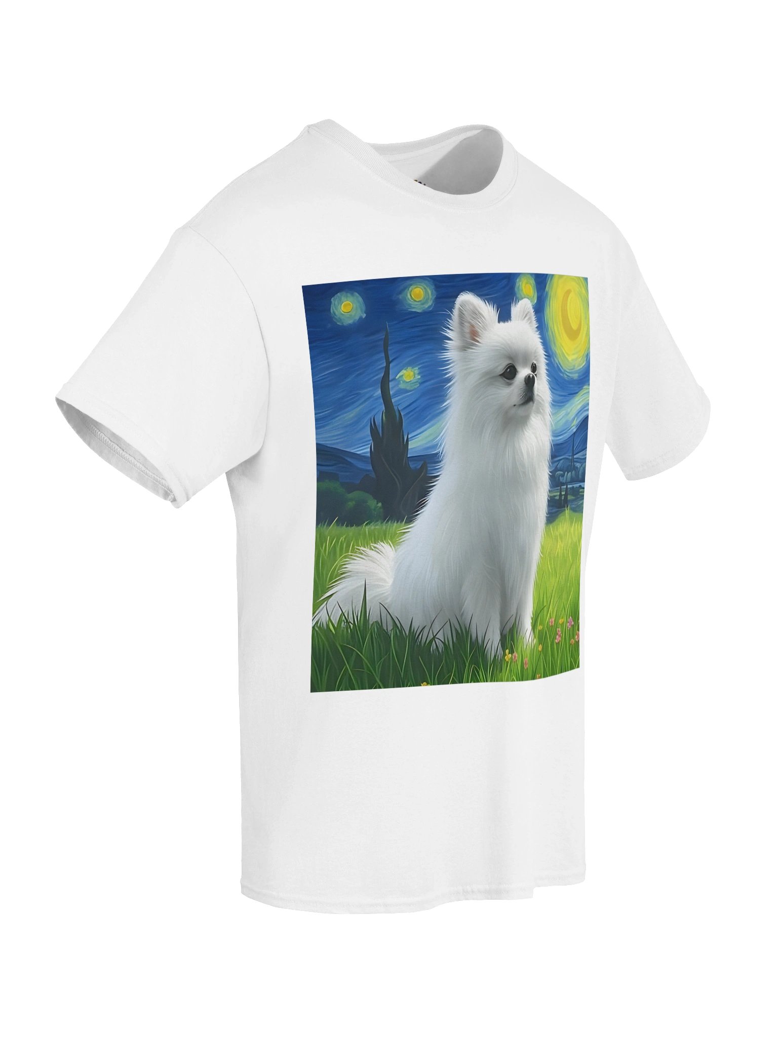 White Pomeranian Impressionist - Classic Tee, Extended Sizes product image (2)