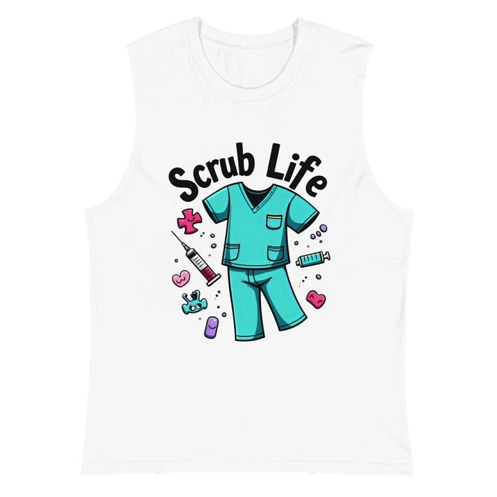 Scrub Life Playful Muscle Tank product image (2)