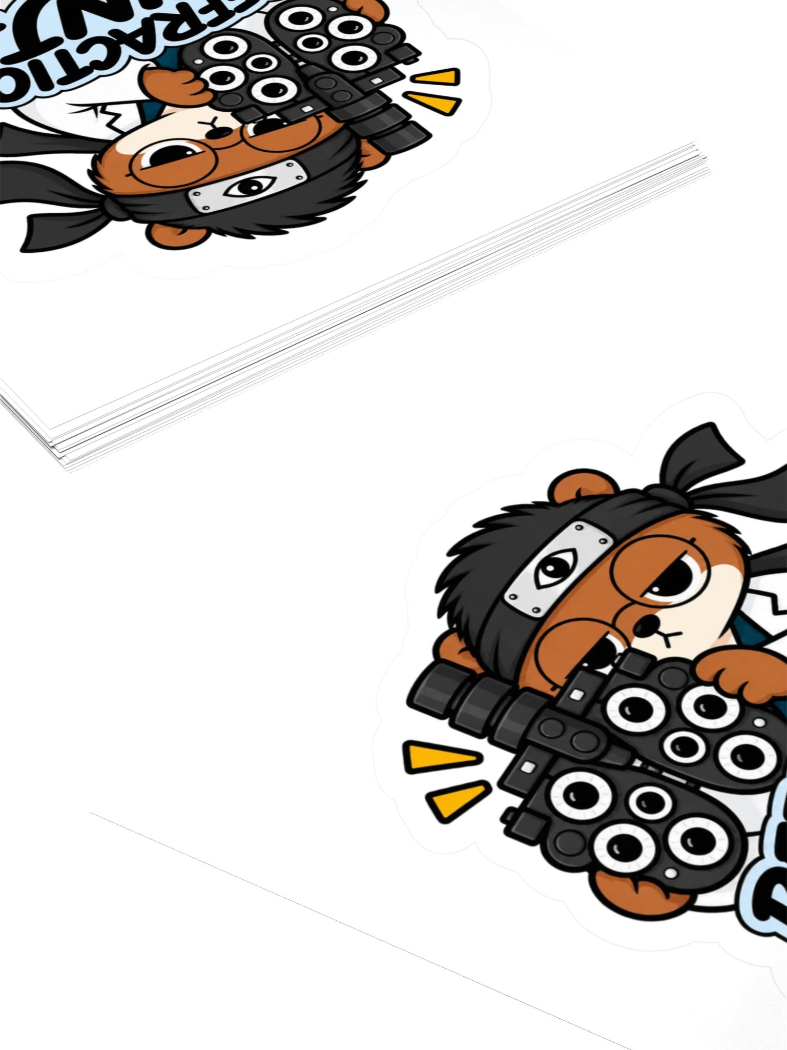 Sleepy Optometrist Refraction Ninja Sticker product image (4)