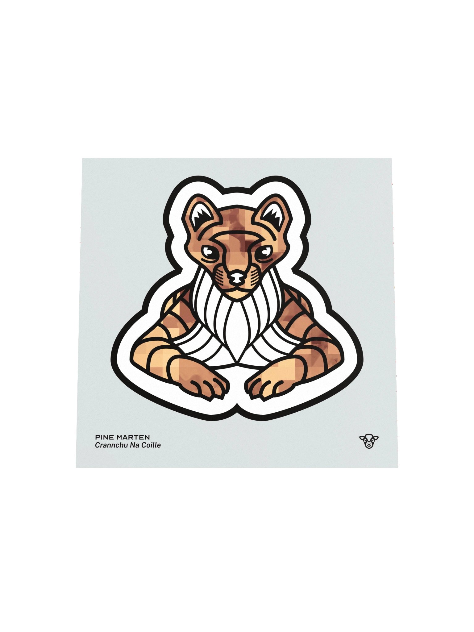 Pine Marten Matte Square Print product image (4)