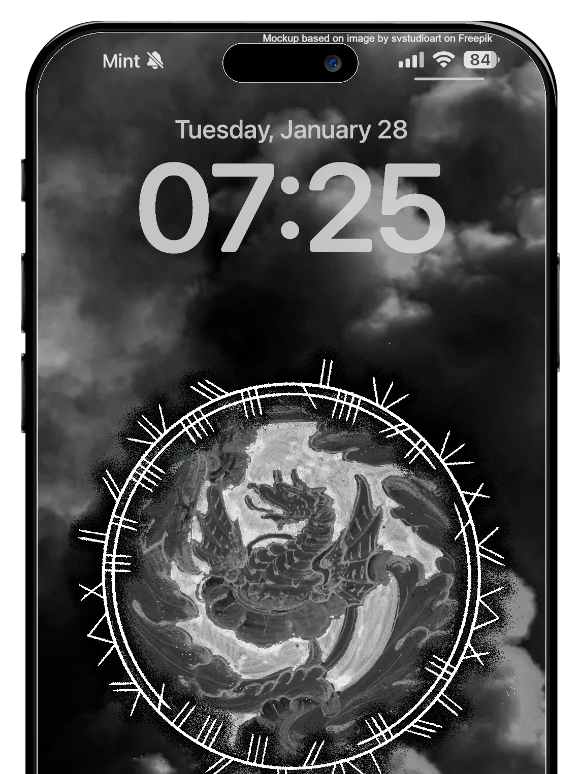 Black Dragon Phone Wallpaper product image (1)