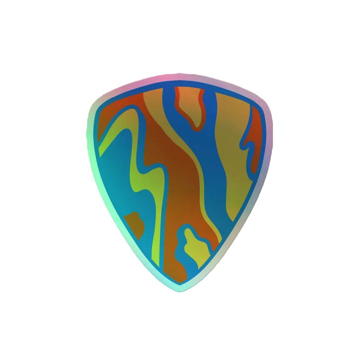 Marble Guitar Pick Holo Sticker product image (1)