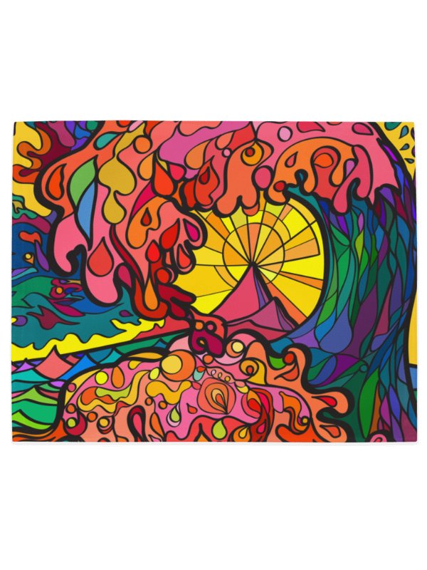 Vibrant Gallery Placemat Set – Wave at Sunset product image (4)