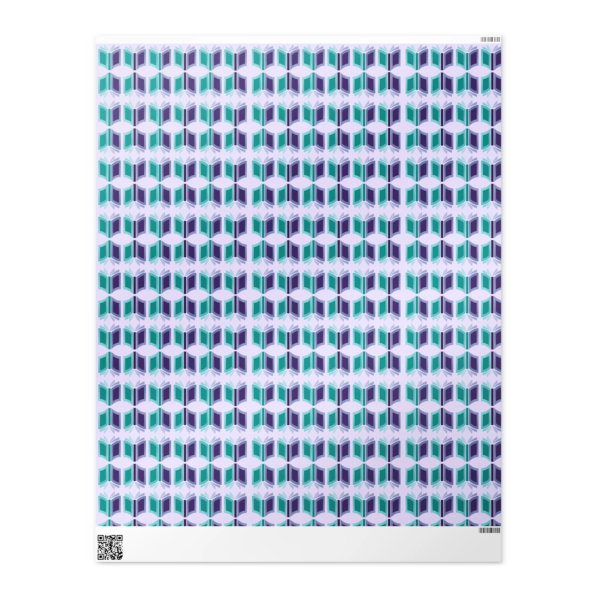 Bookish Wrapping Paper (Light Purple Background) product image (2)