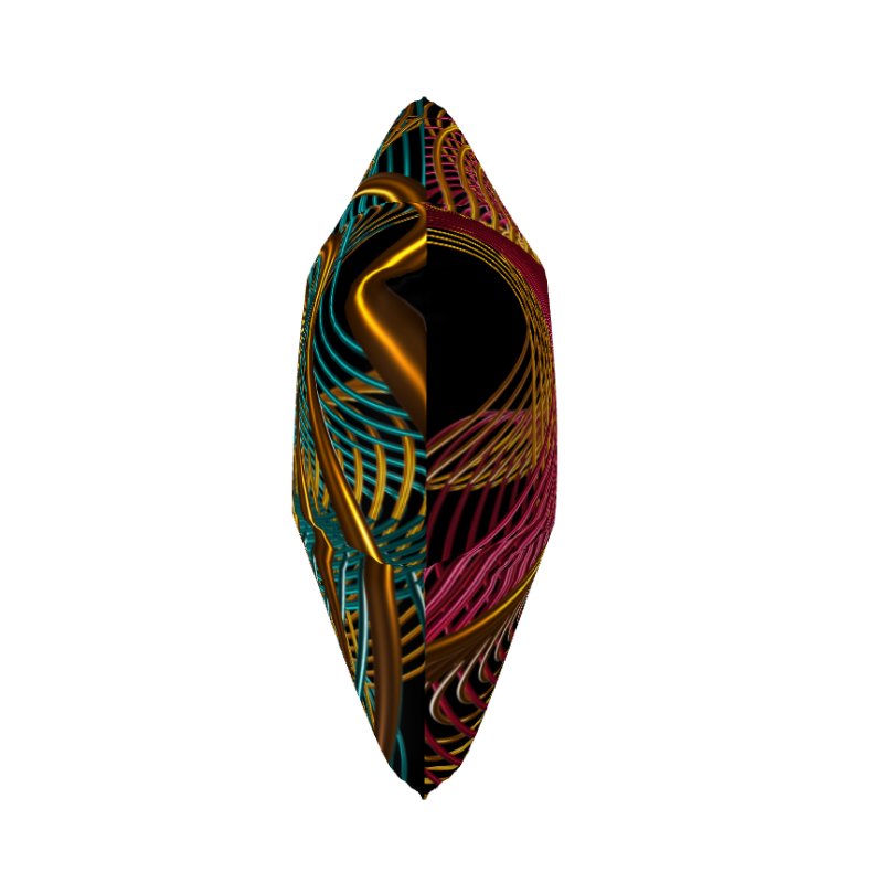 Oscilloscopic Dance 4+1 - Lissajous Figures Mathematical Art Pillow product image (3)