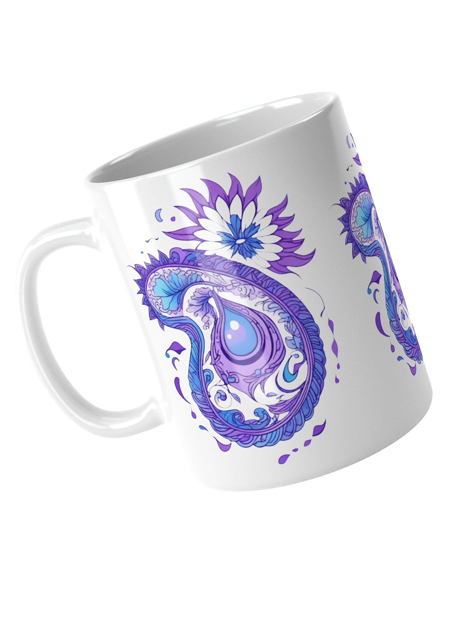 Indigo Paisley Flower - Mug product image (5)