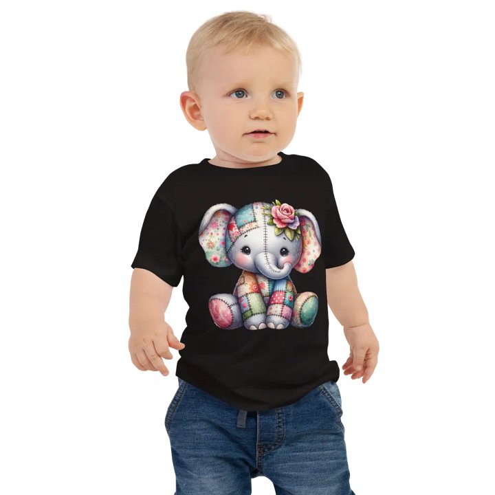 Patchwork Elephant Baby Tee product image (1)