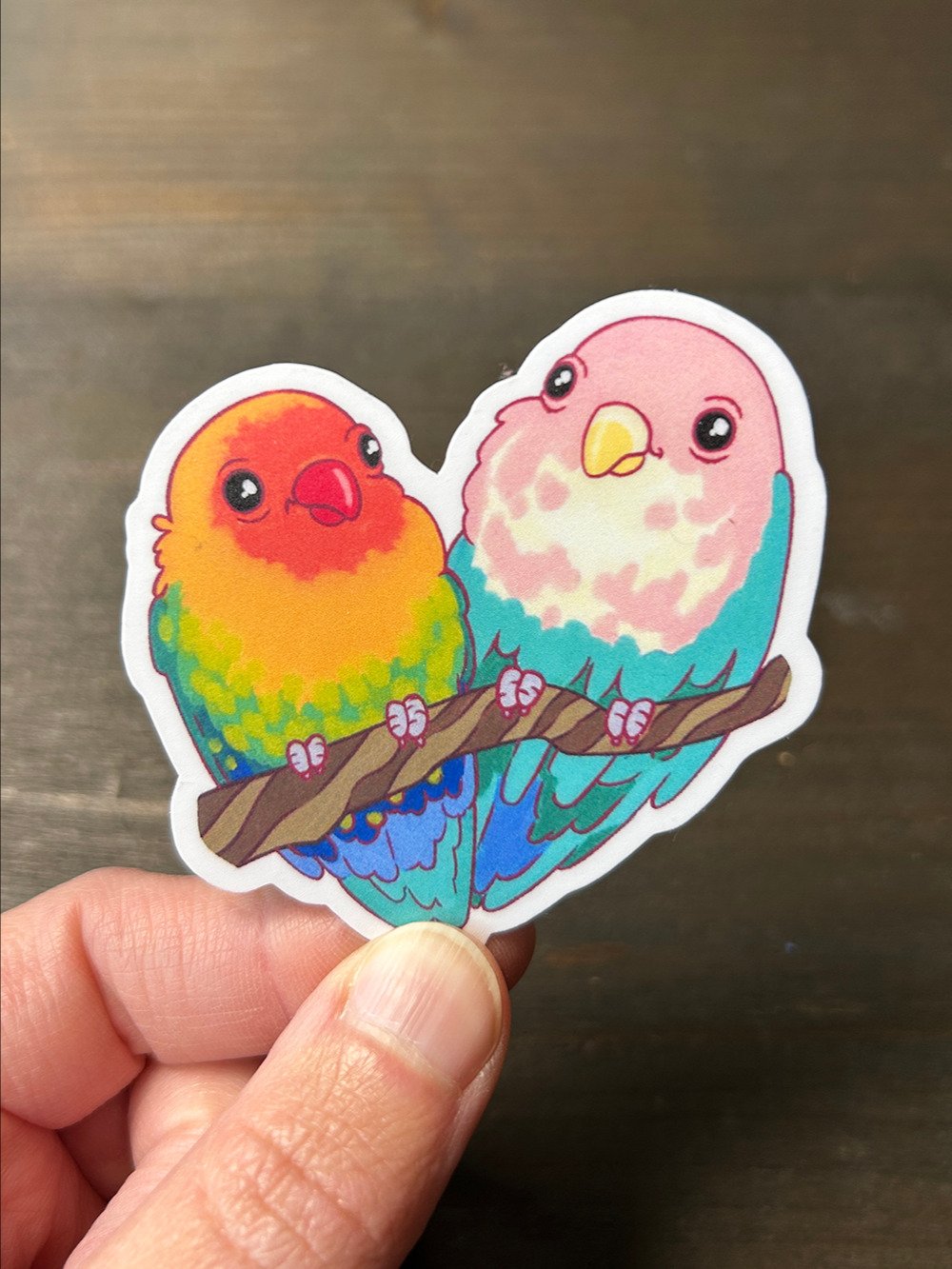sticker : lovebirds product image (2)