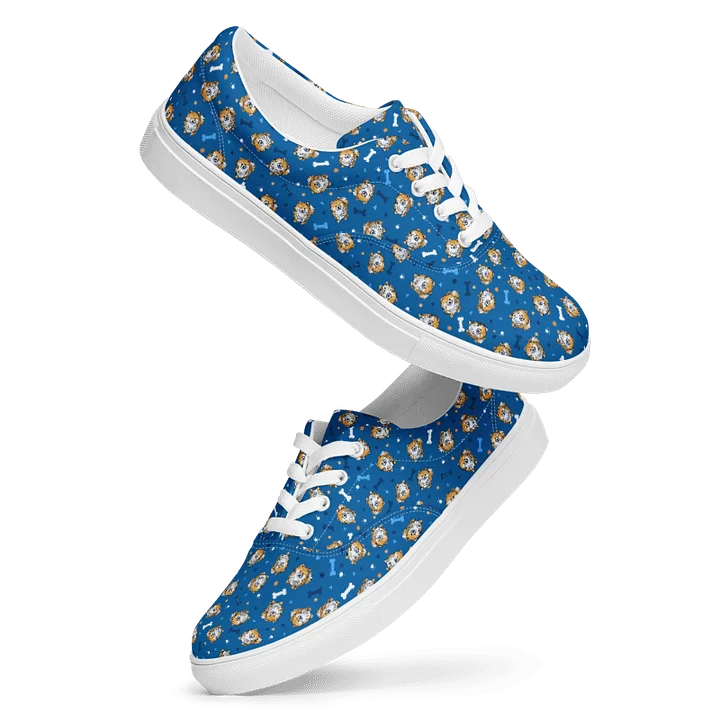 Pomeranians On Blue Sneakers product image (1)