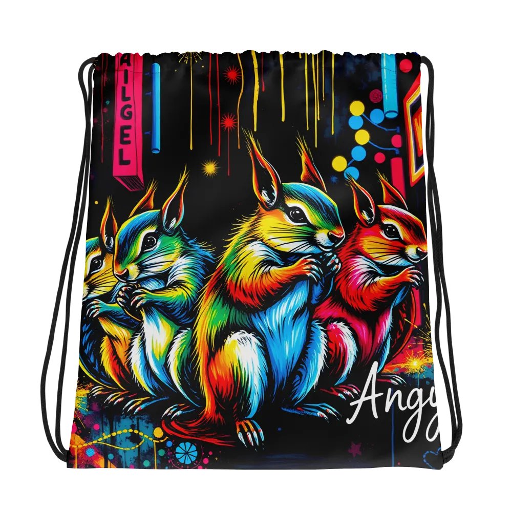 Neon Squad Drawstring Adventure Bag product image (1)