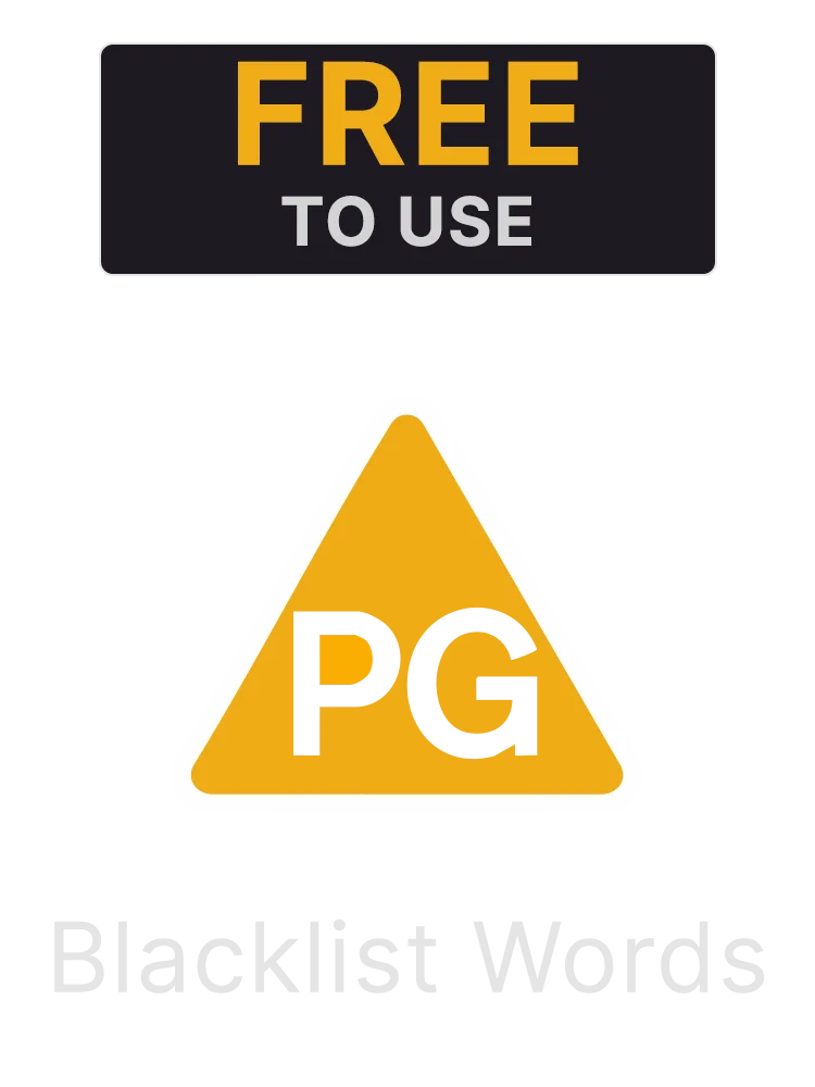 Blacklist Word List product image (1)