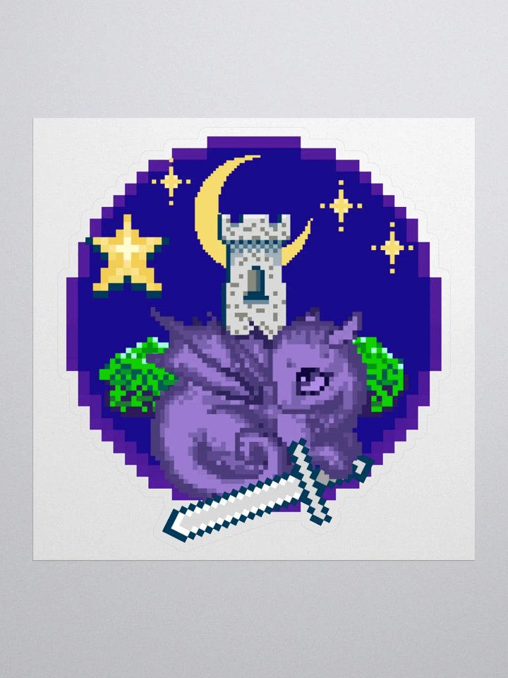 Dreaming of Quests (Night Dragon Version) Kiss-Cut Sticker product image (1)
