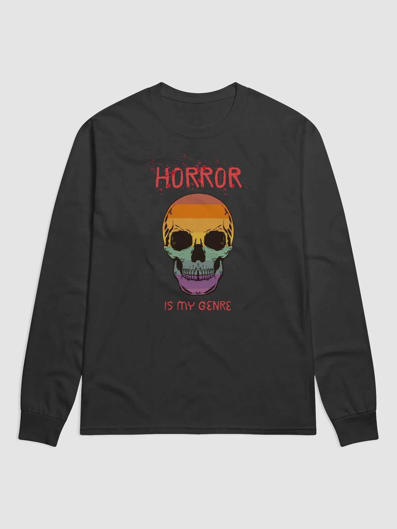 Horror is my Genre Long Sleeve Black Shirt product image (1)
