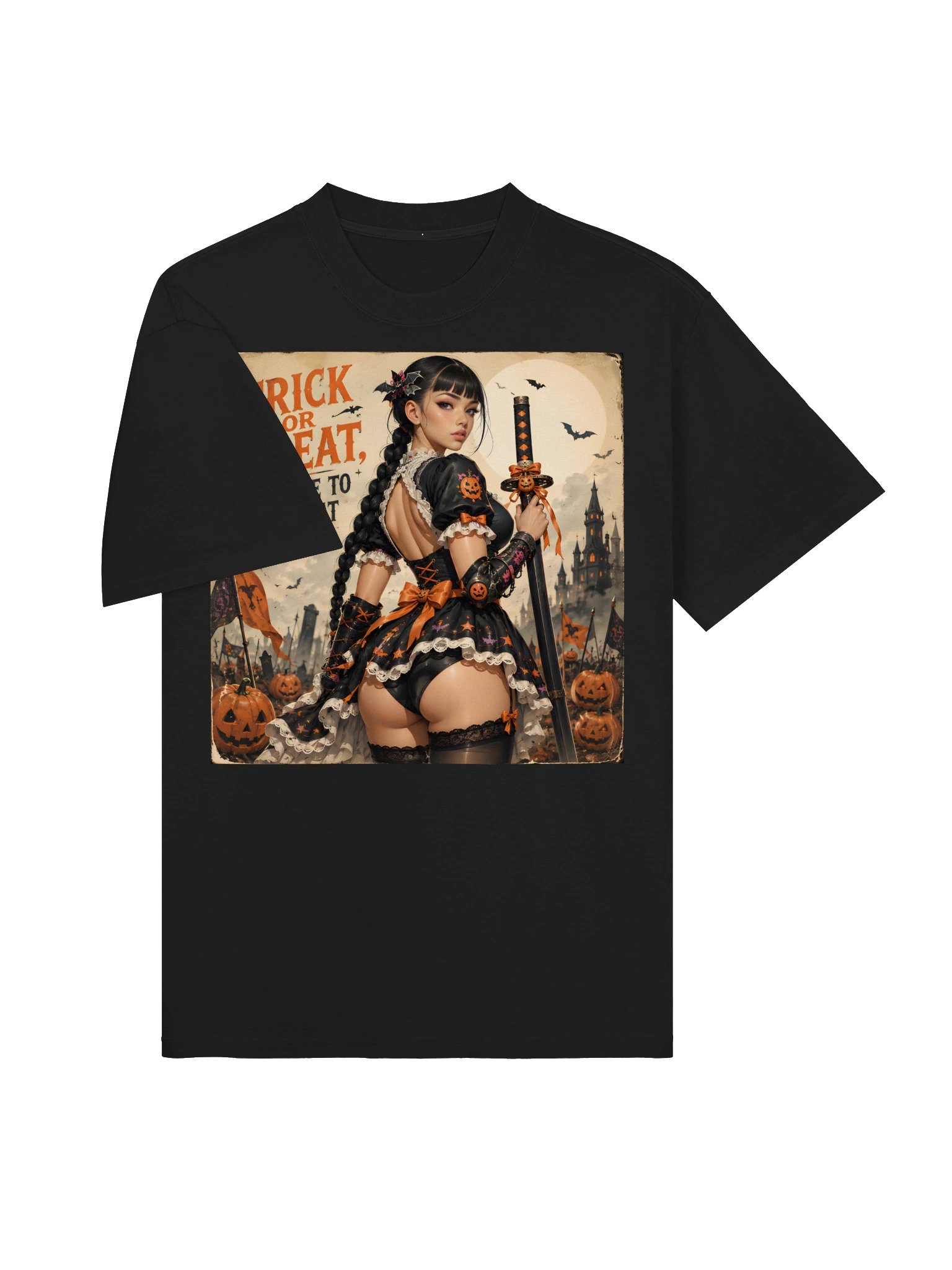 Trick or Treat Prepare to Retreat Gothic Halloween Shirt | Spooky Pin-Up Goth Tee product image (4)