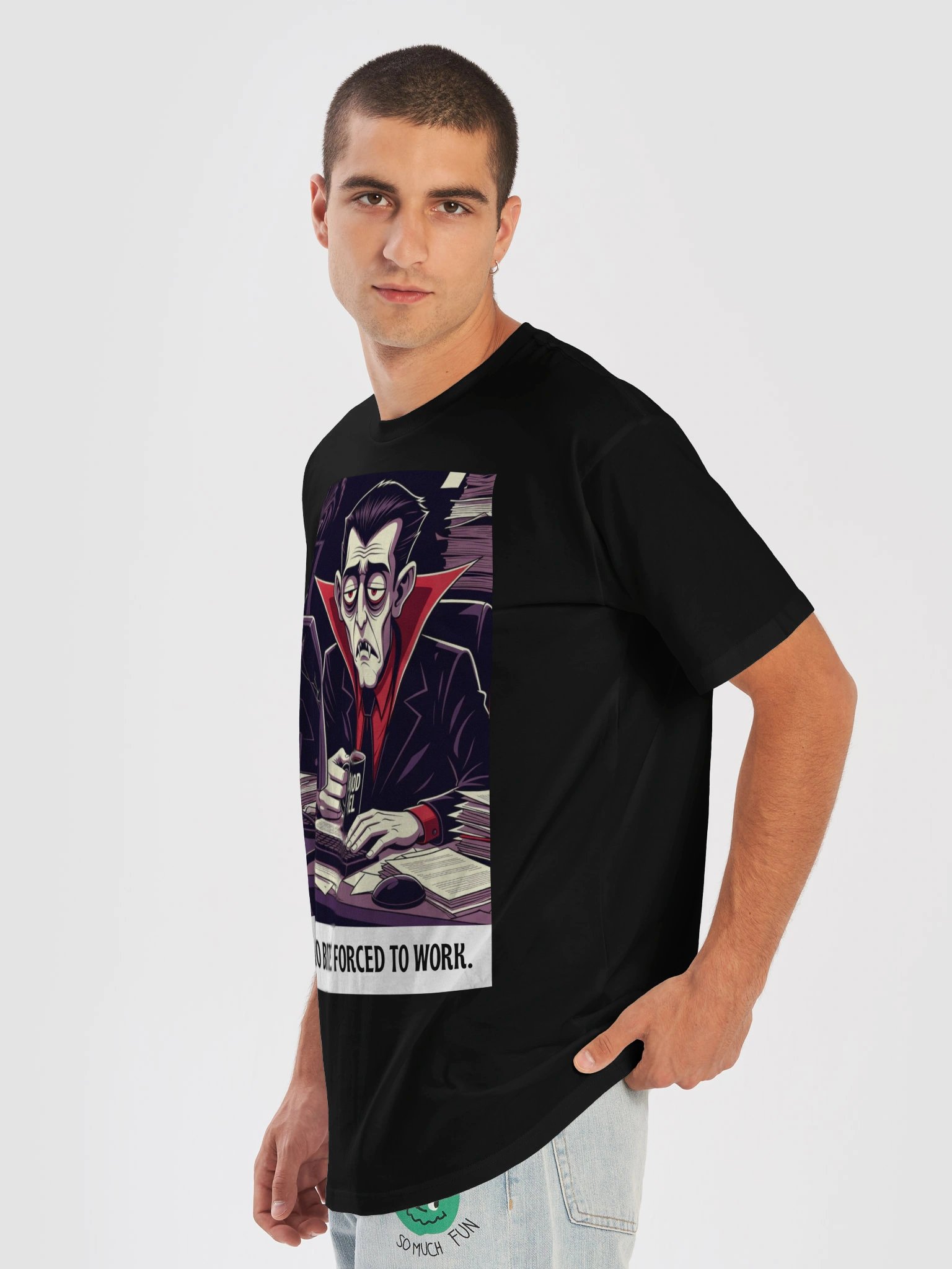 Blood Fueled Corporate Vampire Shirt – Gothic Streetwear Apparel product image (7)