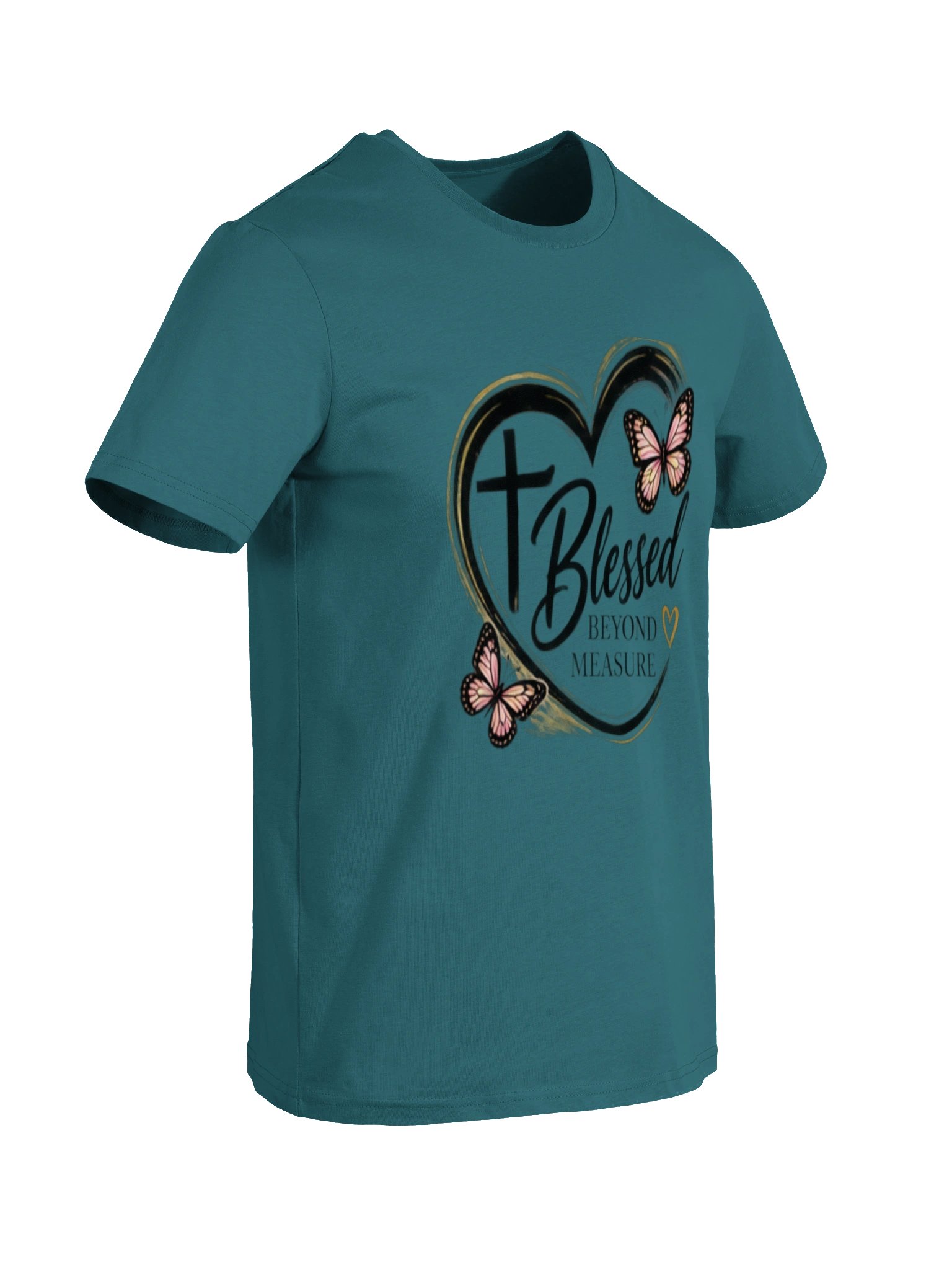 Blessed Beyond Measure Heart Christian Tee product image (3)