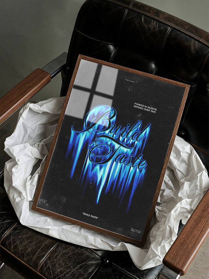 "BUILD TASTE" Typography Print Poster (Unframe) product image (2)
