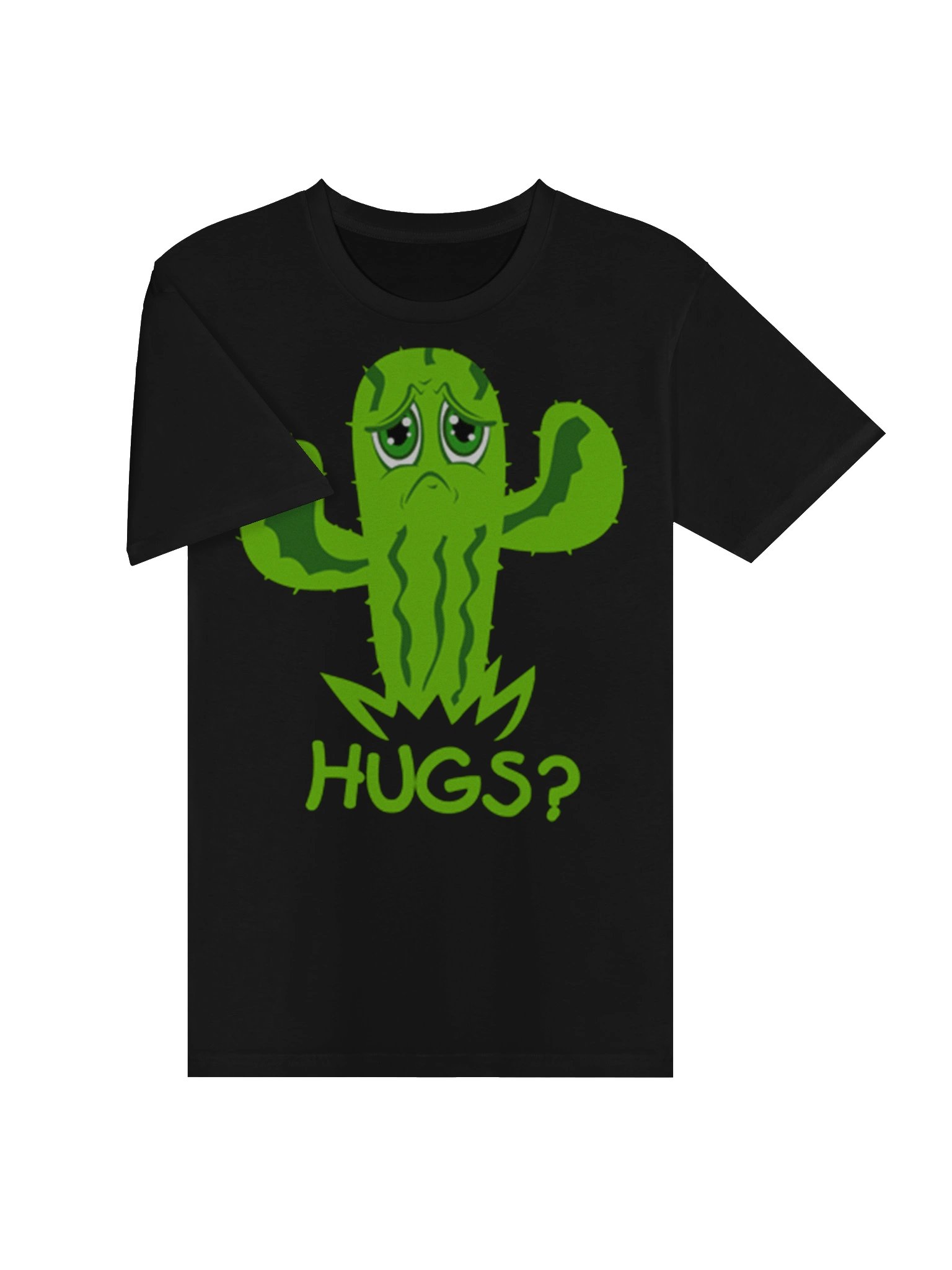 Sad Cactus – “Hugs?” Cute Comedy Design T-Shirt product image (3)