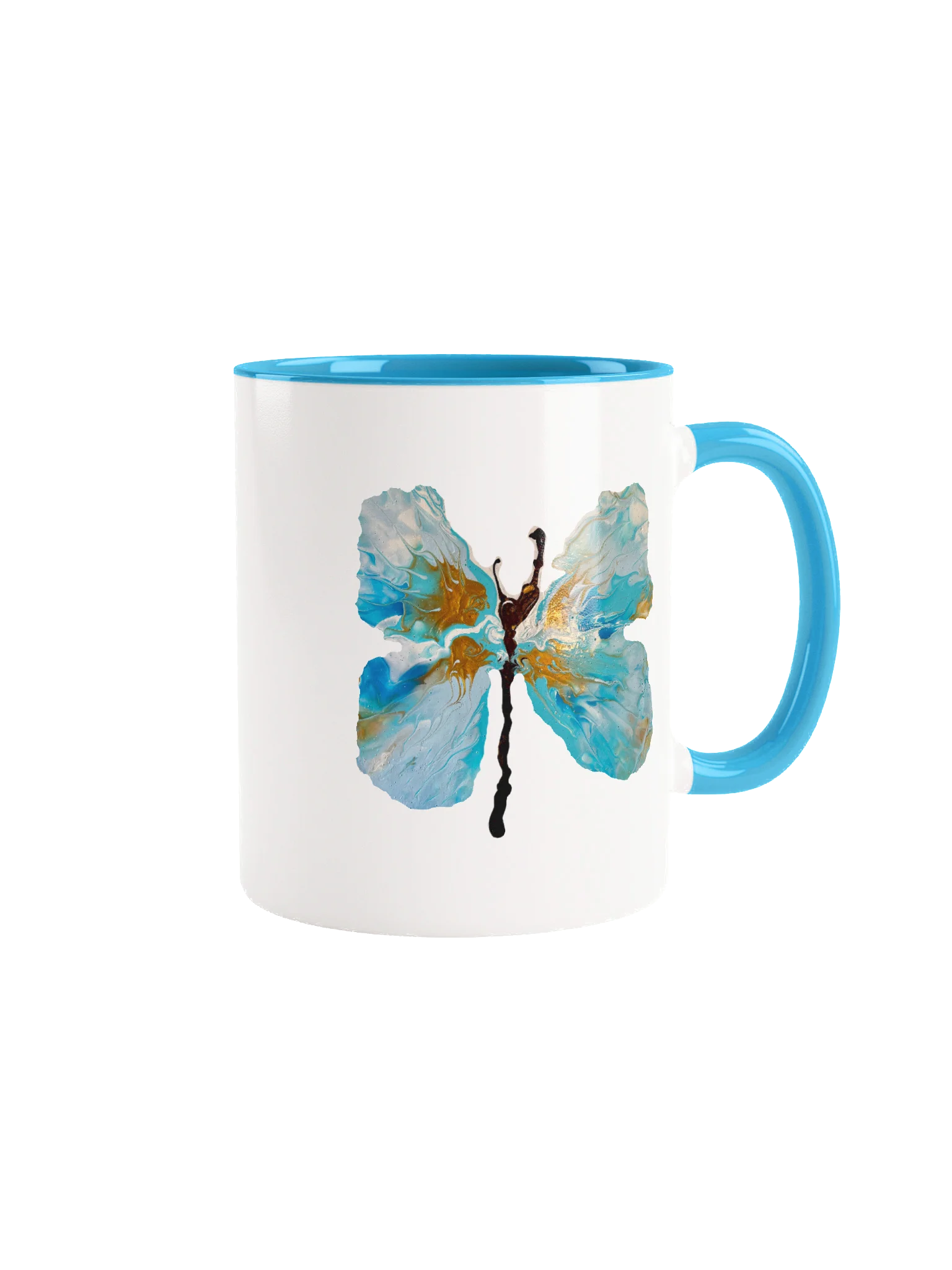 Gold and Blue Butterfly Mug product image (1)