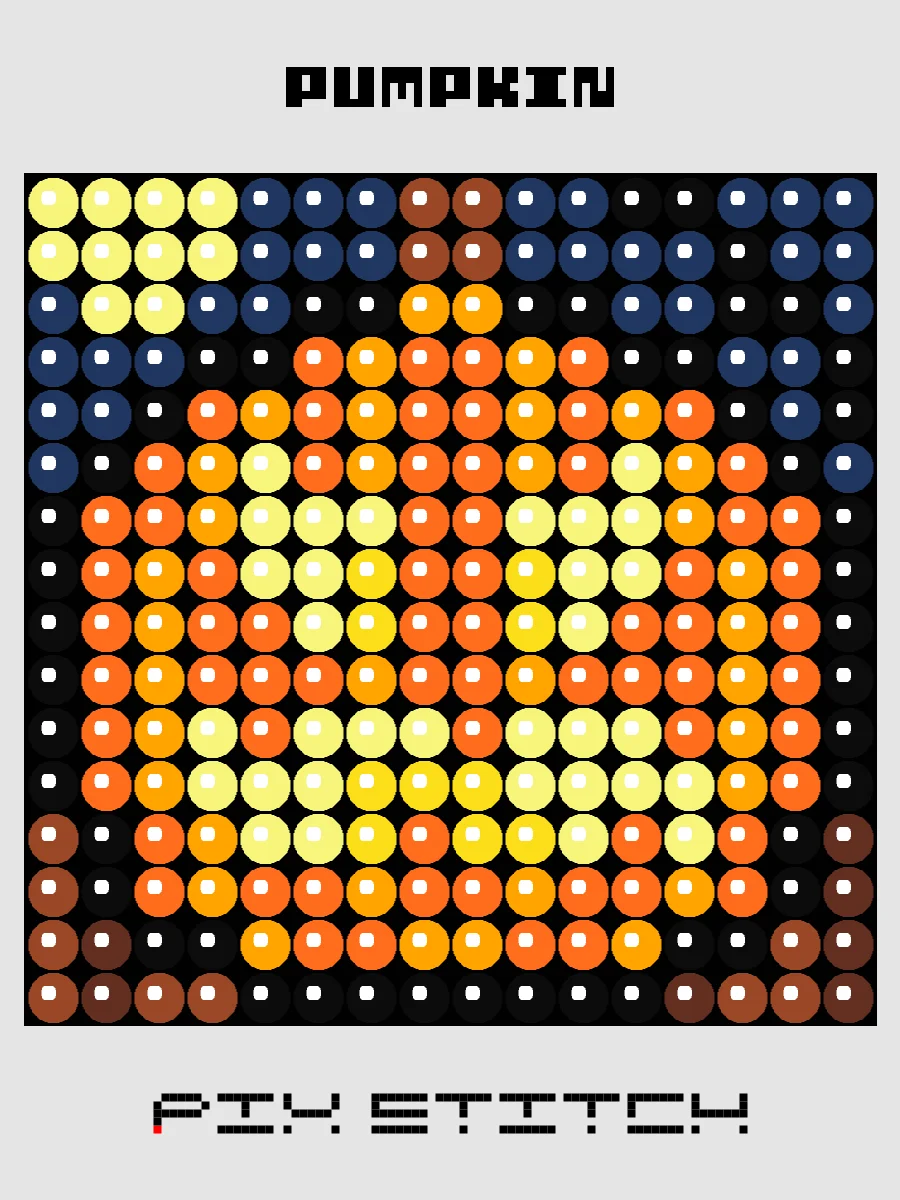 Pumpkin Pixel Art product image (1)