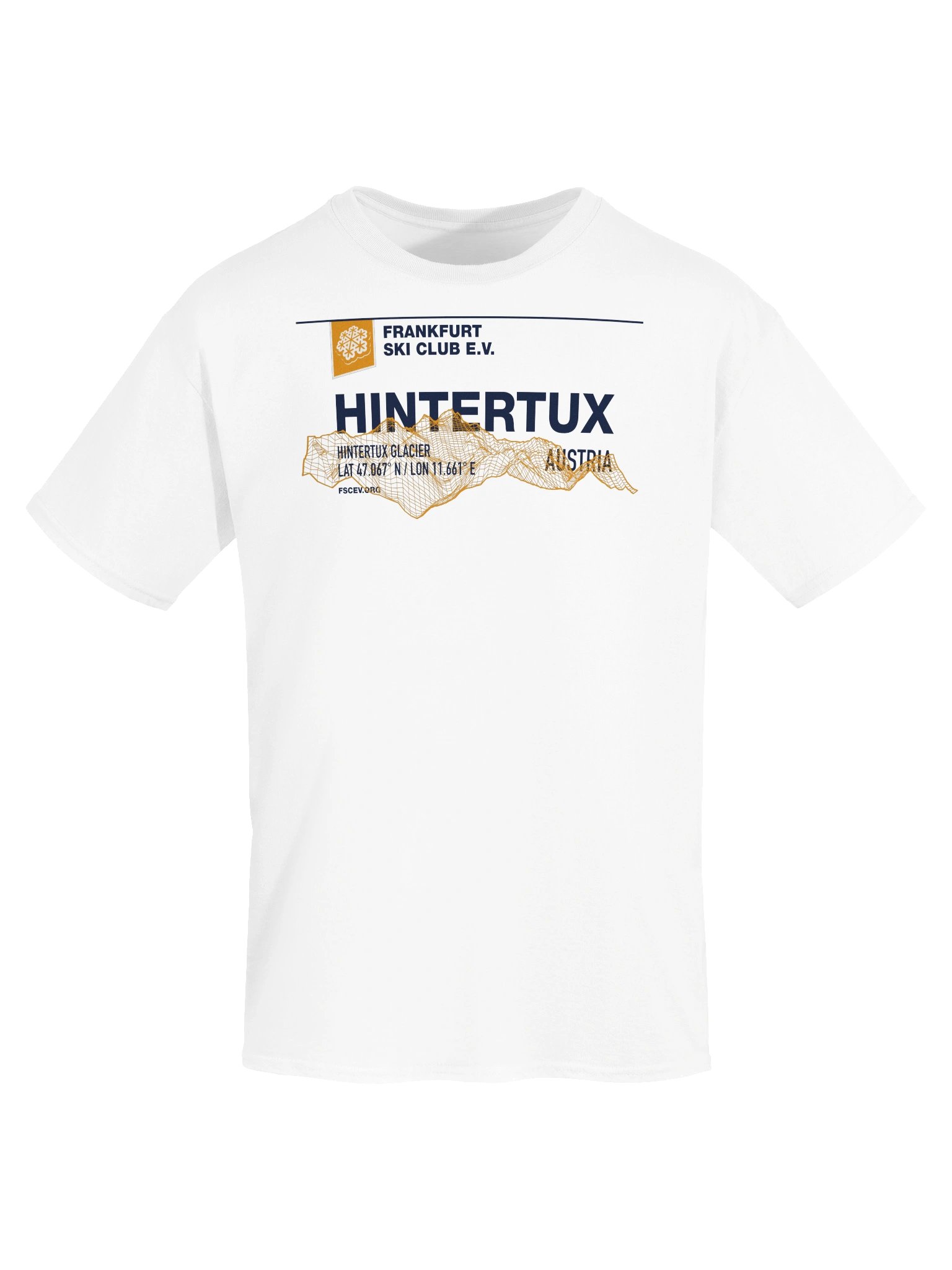 Hintertux Glacier Coordinates White (front print) product image (3)