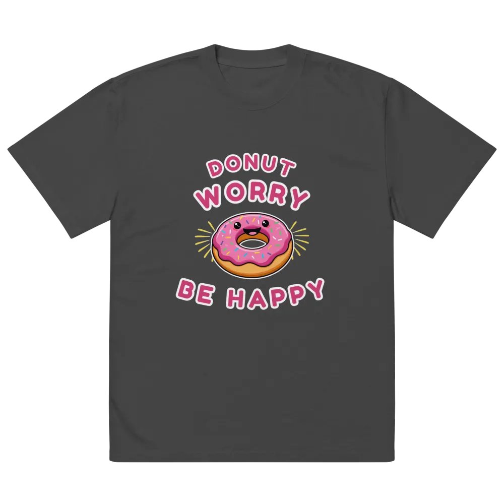Donut Worry Be Happy Oversized Tee product image (5)