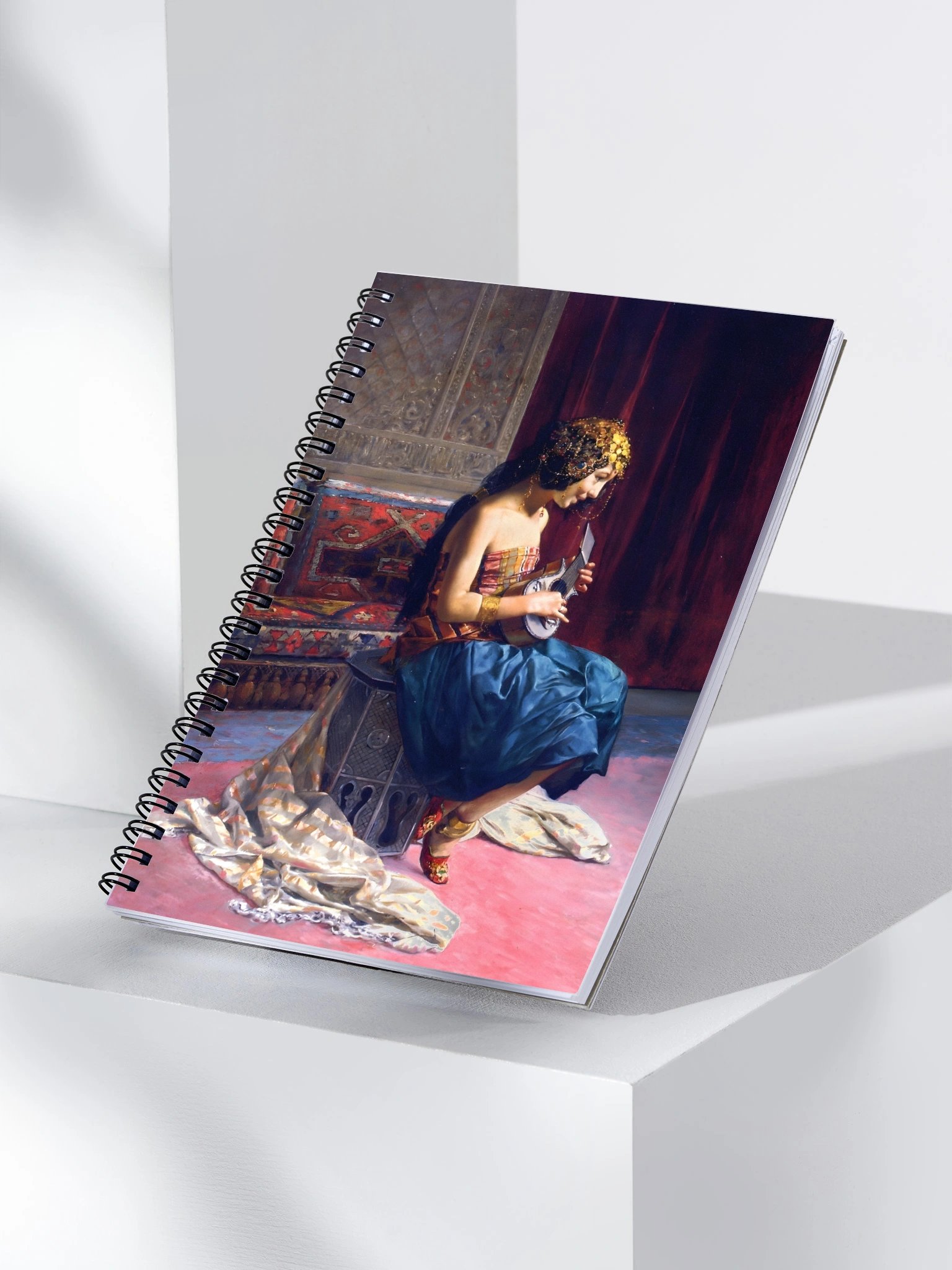 "The Young Musician" by Antonio Maria Fabrés y Costa Spiral Notebook product image (3)