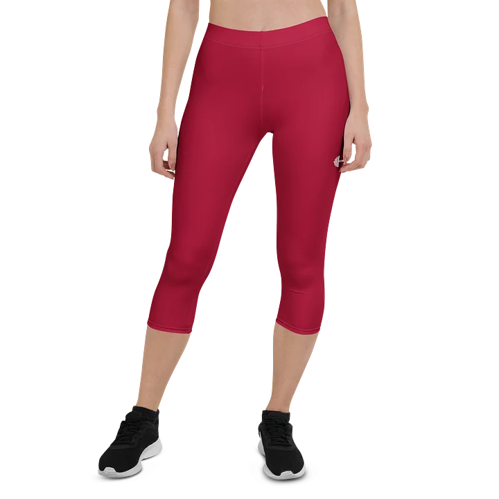 His House Womens Performance Crop Leggings - Red product image (1)