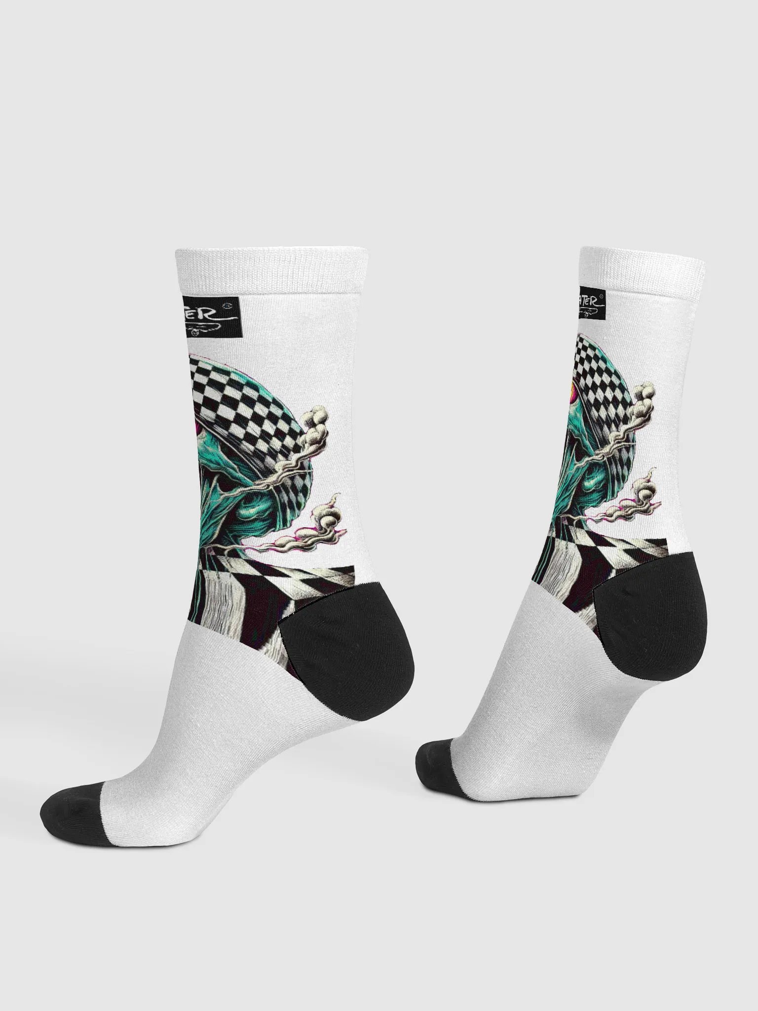 OGSkater ‘Flaming Skull’ Crew Socks – Bold & Sustainable product image (4)