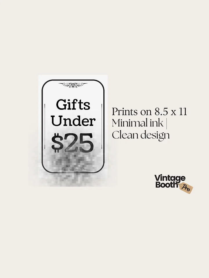 Holiday Gift Guide Signs for Vintage Booths - 22 Printable Categories + Canva Template product image (2)