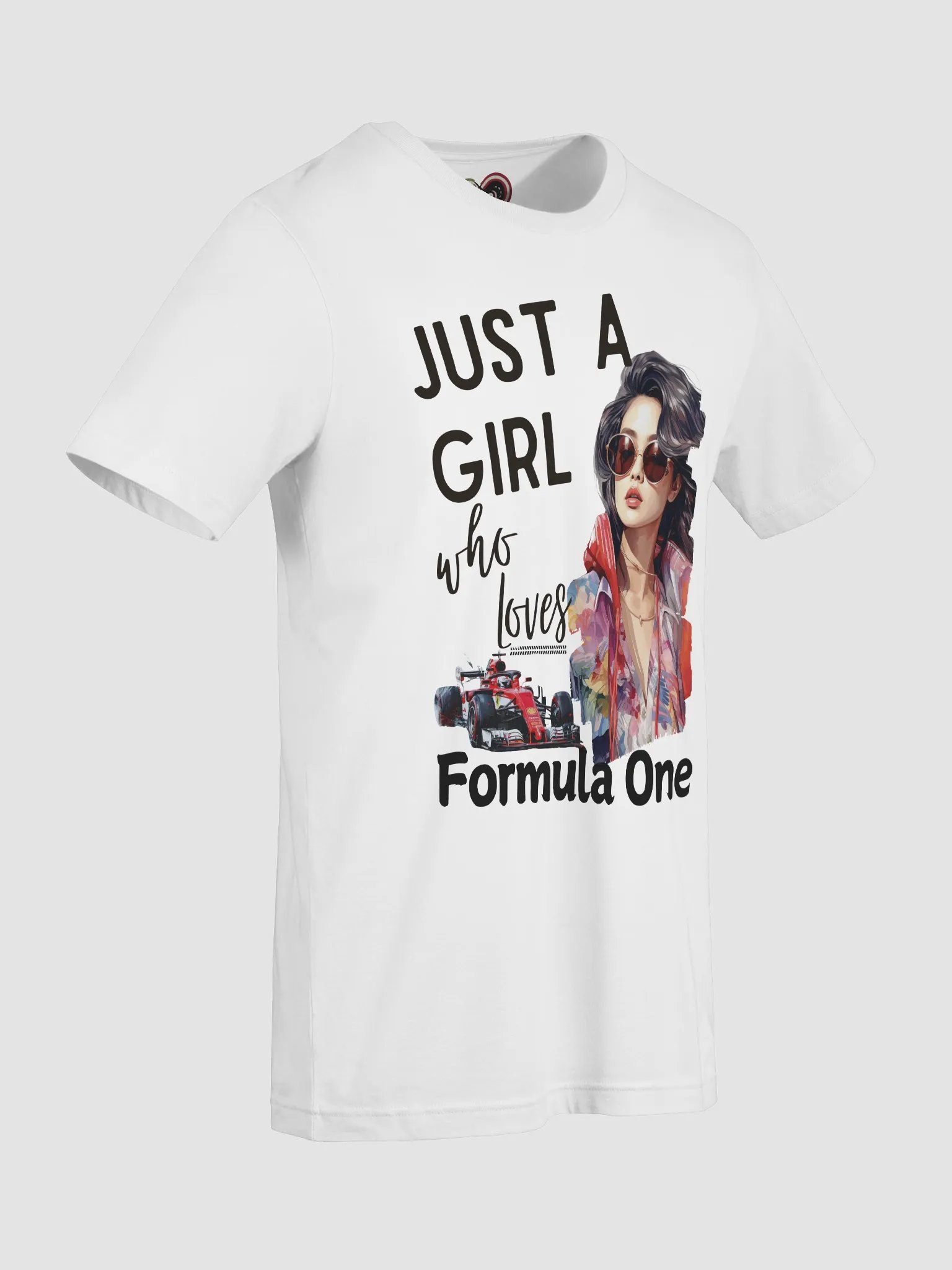 Racing Chic: Just a Girl T-Shirt product image (5)